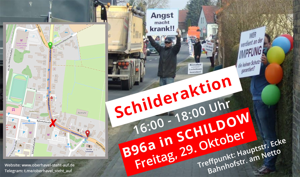 29.10.2021 Schilderaktion in Schildow