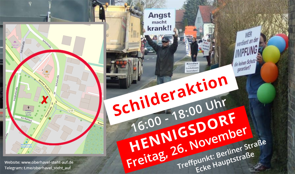 26.11.2021 Schilderaktion in Hennigsdorf