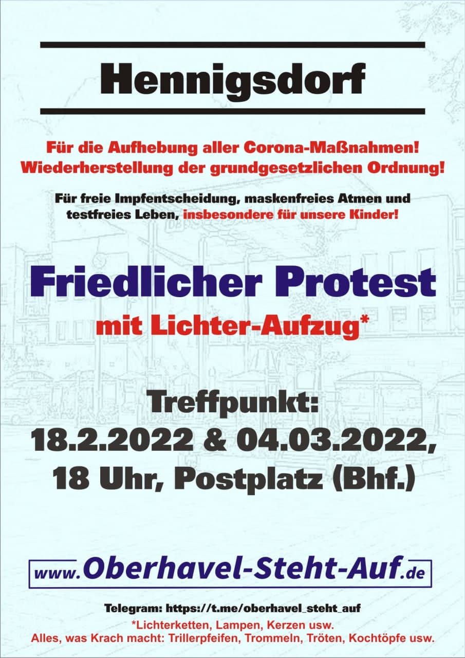 04.03.2022 Friedlicher Protest in Hennigsdorf