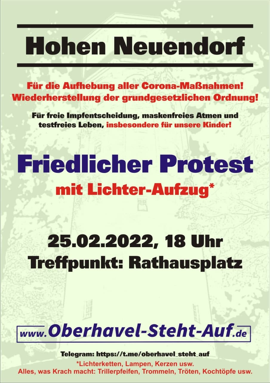 25.02.2022 Lichter-Aufzug in Hohen Neuendorf