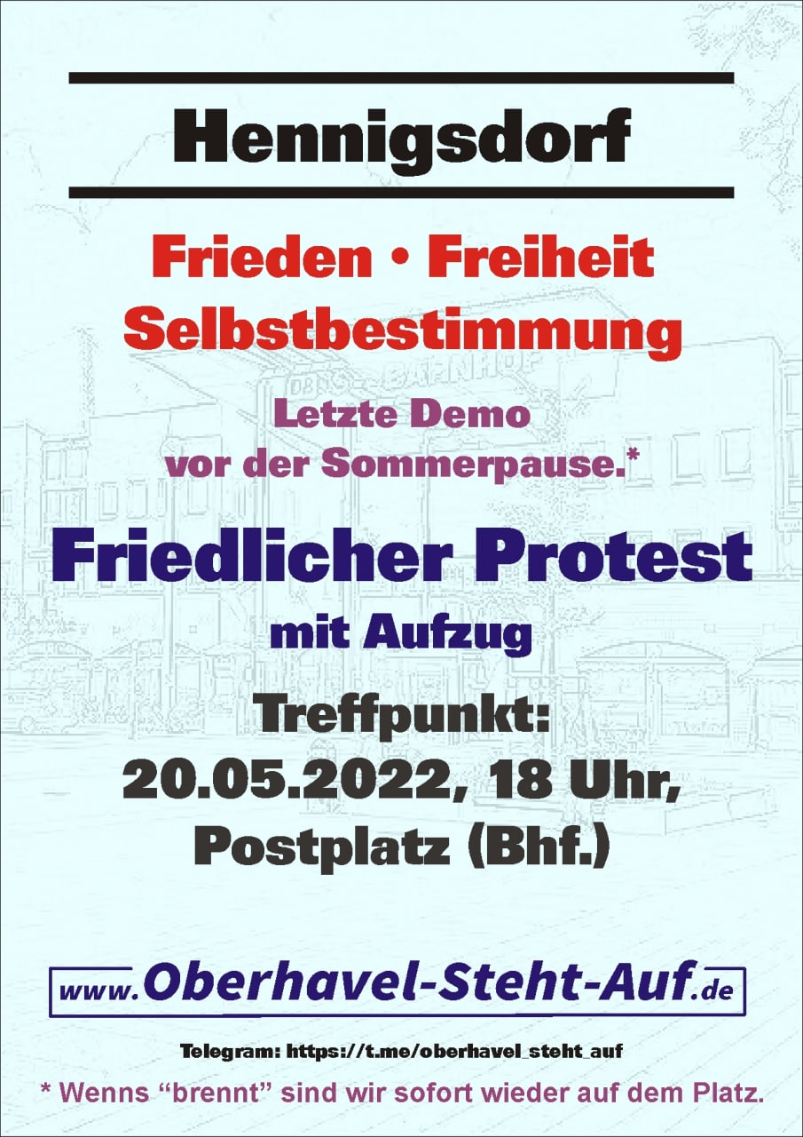20.05.2022 Friedlicher Protest in Hennigsdorf