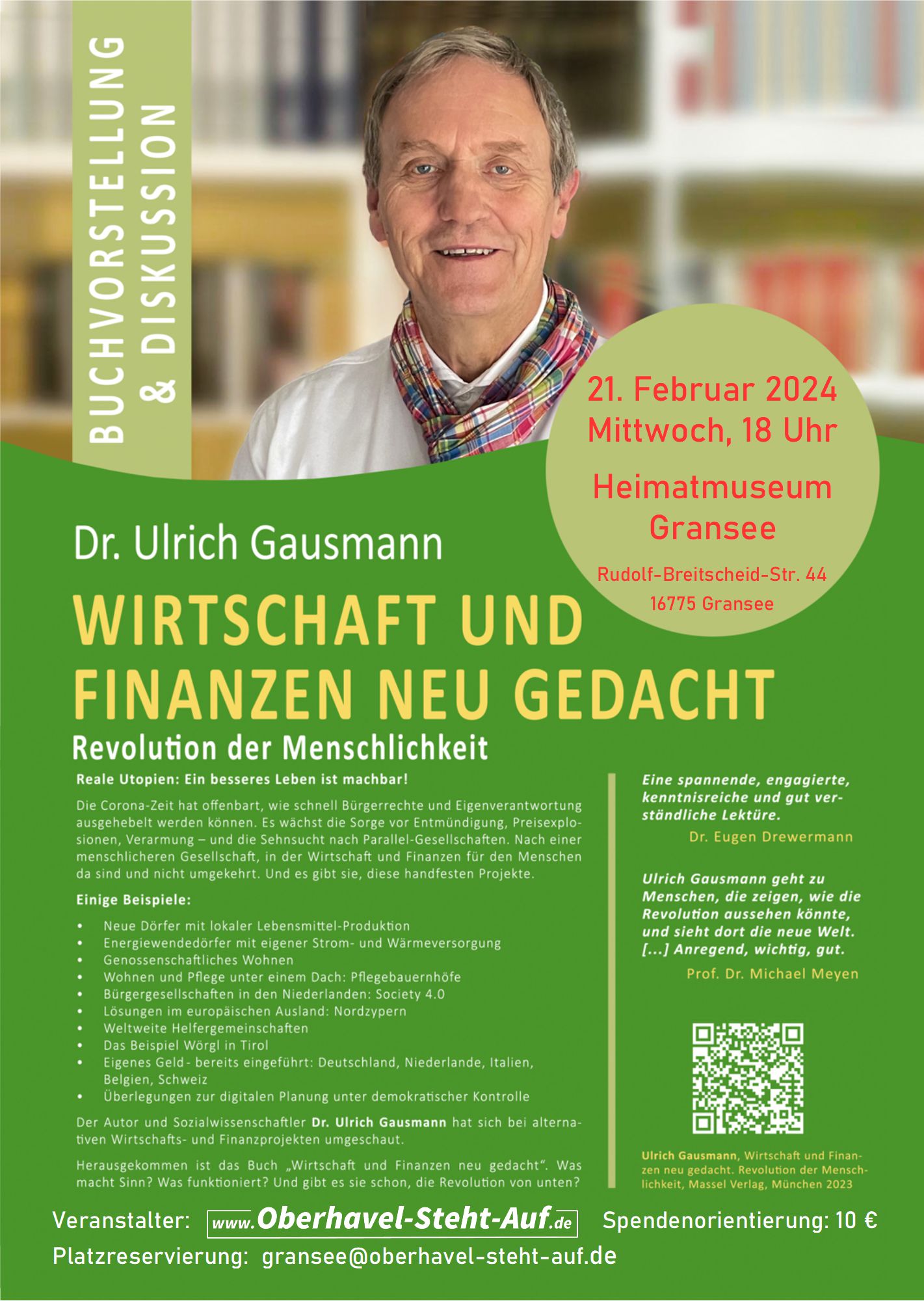 Wirtschaft und Finanzen neu gedacht, Gransee 21.02.2024, mit Dr. Ulrich Gausmann