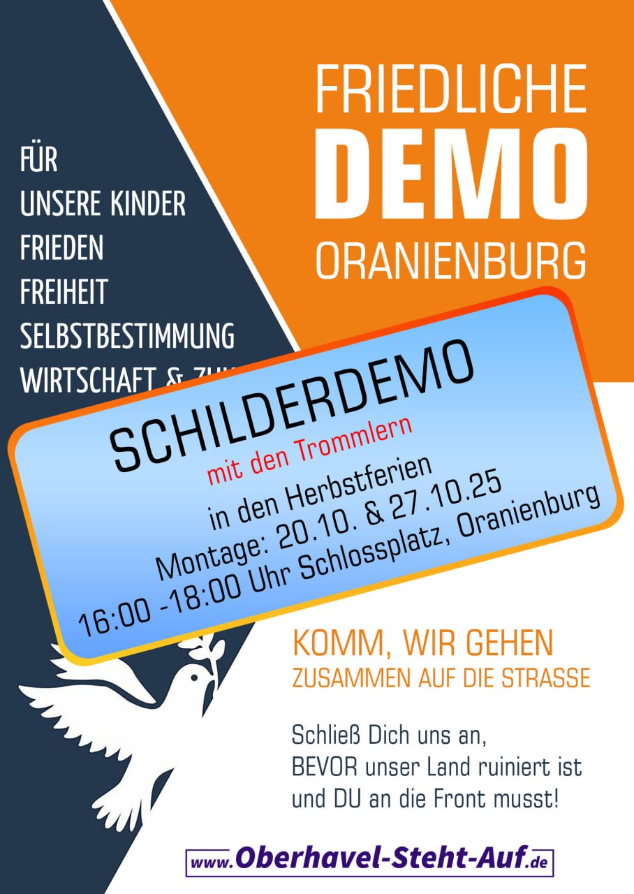 Montag Schilder-Demo in Oranienburg