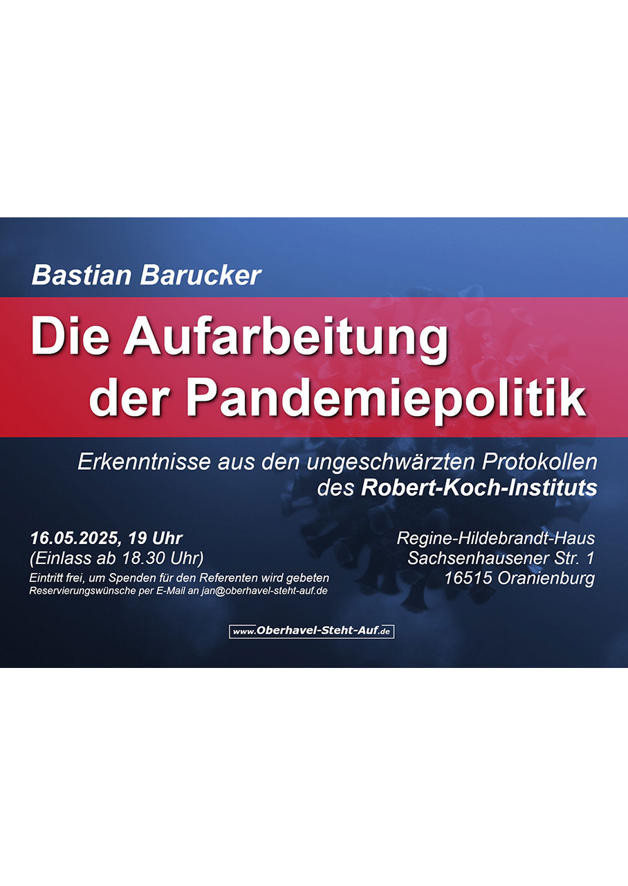 "Die Aufarbeitung der Pandemiepolitik" - Ein Vortrag von Bastian Barucker