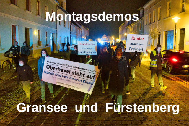 Letzte Montagsdemo in Fürstenberg am 28.03.2022