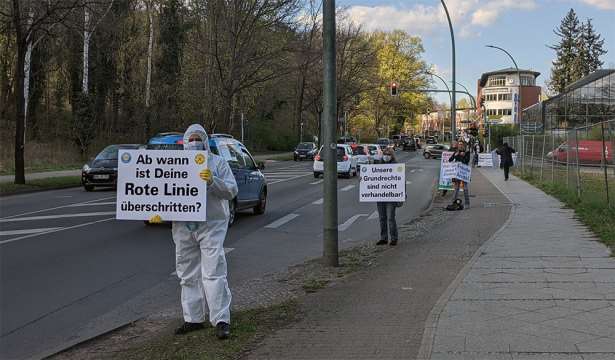 23. April 2021 Schilderaktion „Berlin trifft Oberhavel“ in Glienicke